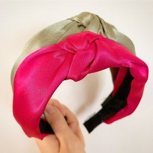 2 piece satin knot turban headbands